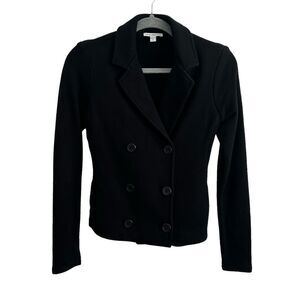 Standard James Perse Black Jacket Size 0 Classic Quiet Luxury Neutral Minimalist